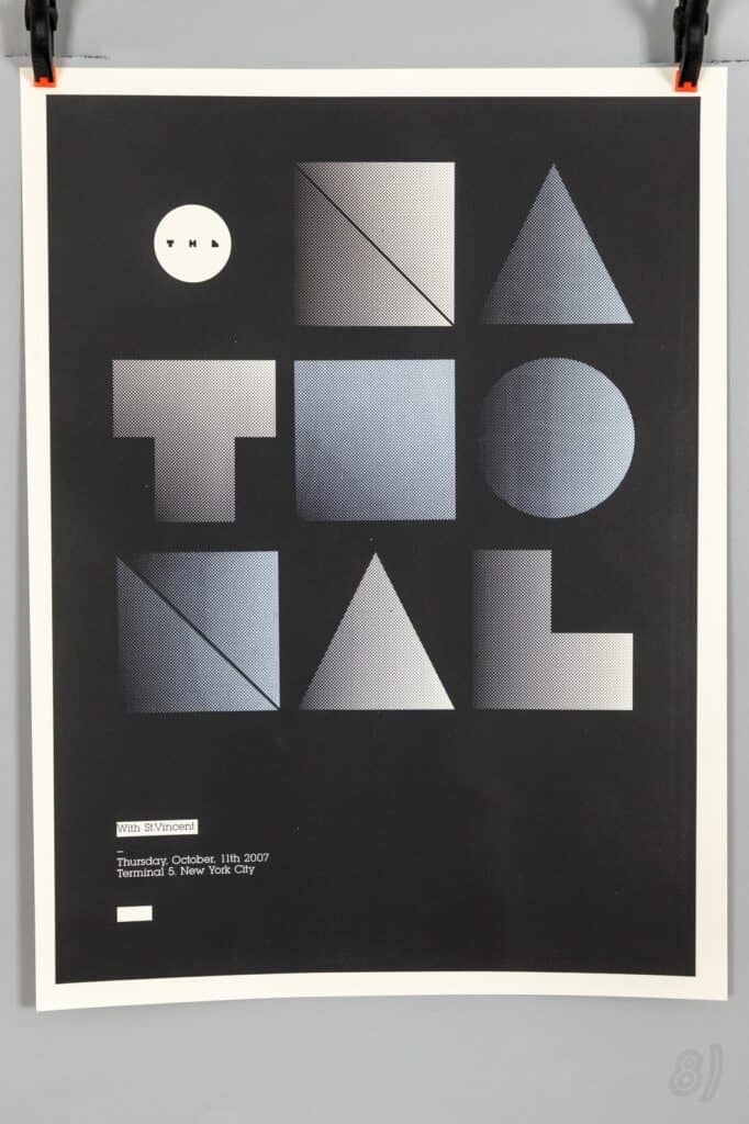 The National with St. Vincent Gig Poster – Terminal 5, NYC 2007