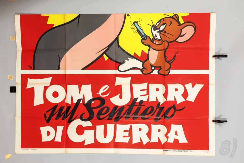 Tom e Jerry sul Sentiero di Guerra Italian MGM Vintage Film Poster