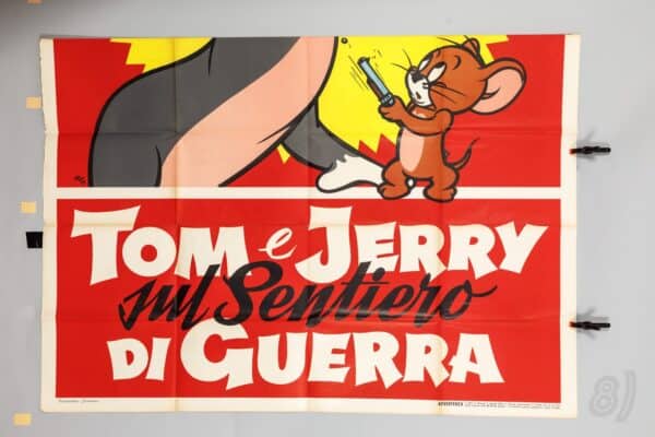 Tom e Jerry sul Sentiero di Guerra Italian MGM Vintage Film Poster