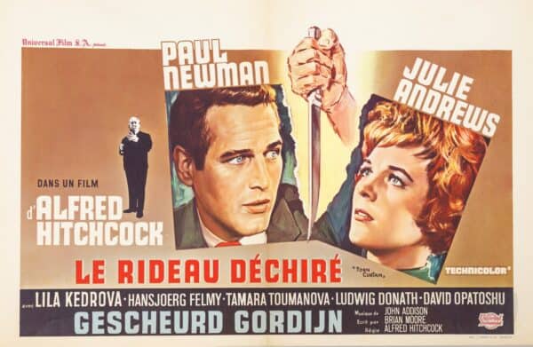 Torn Curtain 1966 Alfred Hitchcock Belgian Film Poster Paul Newman Julie Andrews