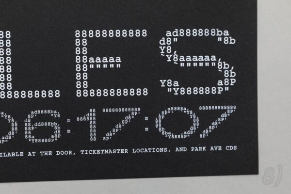 Vintage ASCII Art Skull Gig Poster Live at The Social 06/17